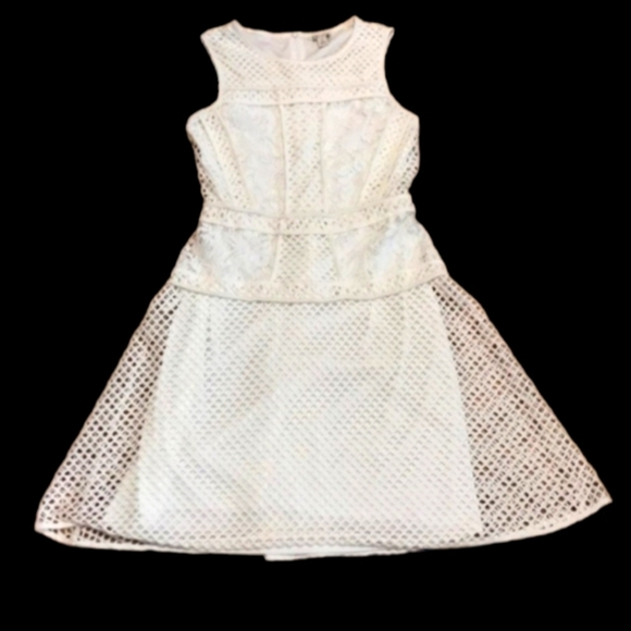 Cato size 2 knit dress fish net white dress - Picture 7 of 16